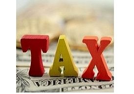 tax word in red and yellow